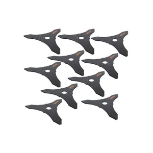 STIHL 250mm Brush Knife (10-pack). Durable steel blade for clearing tough grass, scrub, and hedges with brushcutters. Essential for professional landscaping