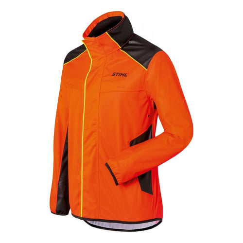 DuroFlex Weatherproof Jacket for tree surgeons, waterproof, breathable, with reflective trim and removable hood.