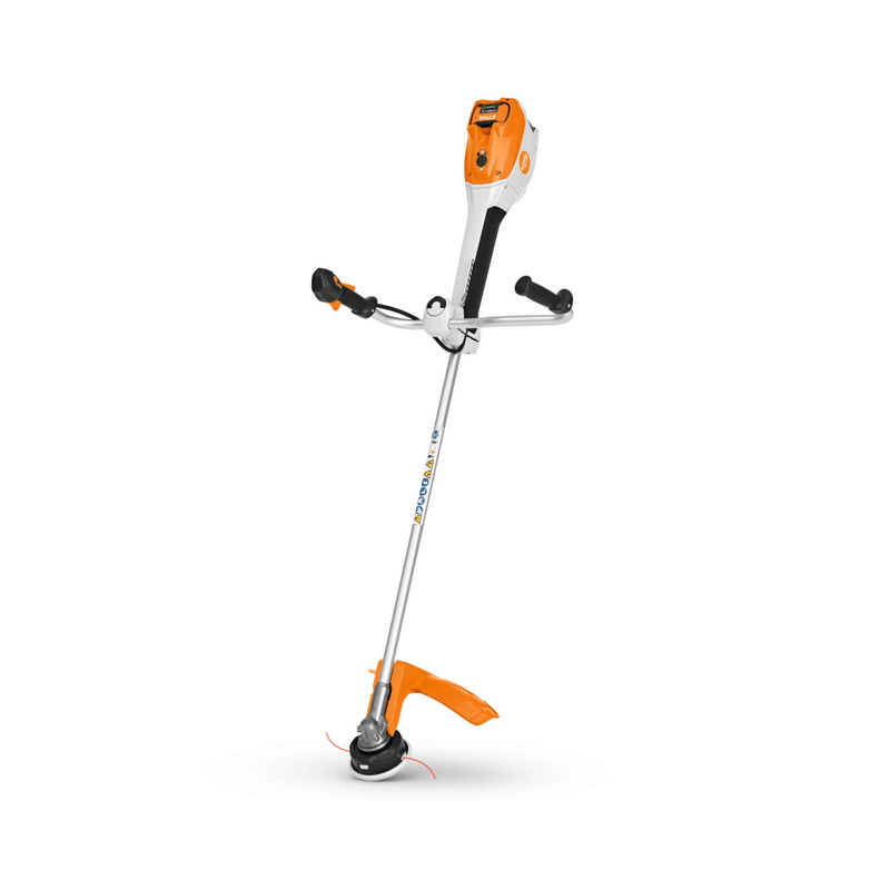 STIHL FSA 400 cordless clearing saw. Lightweight, battery-powered grass trimmer. Features adjustable loop handle and AutoCut C 6-2 mowing head for efficient lawn edging and trimming.