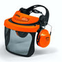 STIHL G500 mesh visor with ear defenders, ideal for tree surgeons for face and ear protection from debris and noise.