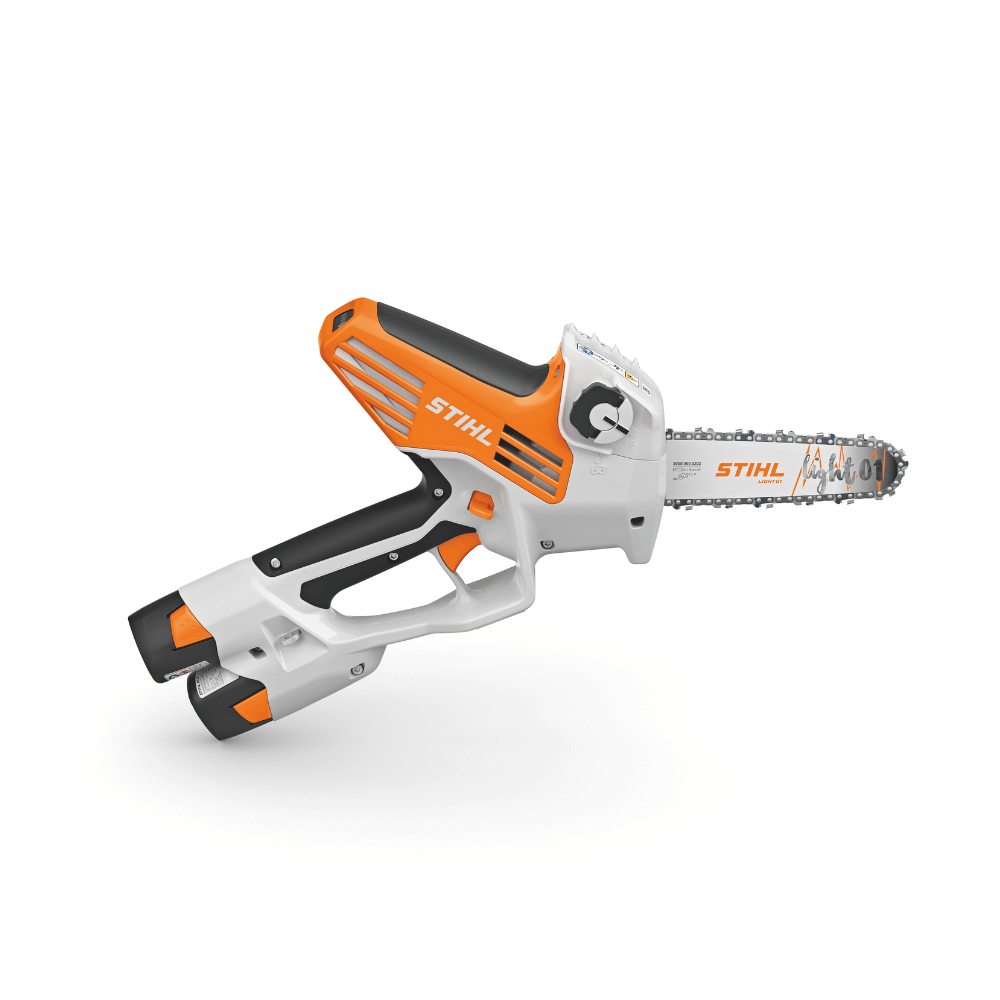 STIHL GTA 40 cordless pruner with powerful battery, ideal for professional tree surgeons and pruning tasks.