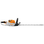 STIHL HSA 100 cordless hedge trimmer with long cutting blade, ideal for tree surgeons and precision gardening.