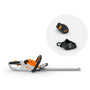 STIHL HSA 30 cordless hedge trimmer with battery and charger, ideal for tree surgeons and garden maintenance.