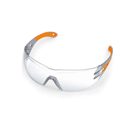 STIHL Light Plus Safety Glasses with clear lenses for tree surgeons, providing protection from debris and UV rays.