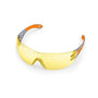 STIHL Light Plus Safety Glasses with yellow lenses, designed for protection during gardening and tree surgery.