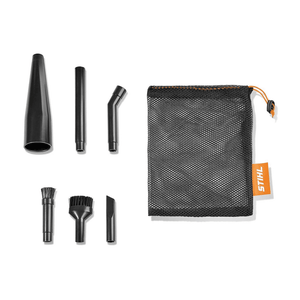 STIHL Mini Nozzle Kit for SEA 20 vacuum. Includes multiple nozzles & extension tubes for cleaning tight spaces/hard-to-reach areas.