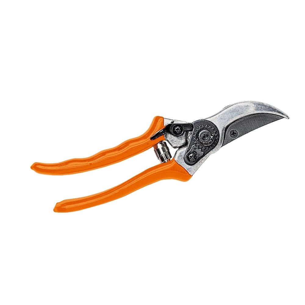 STIHL PG 10 bypass secateurs with orange handles and a silver-colored metal body.