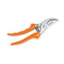 A pair of STIHL PG 20 bypass garden pruning secateurs with orange handles and silver-colored metal parts.