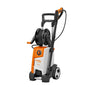 STIHL RE 120 PLUS electric pressure washer, ideal for tree surgeons and home cleaning tasks with high pressure and ease of use.