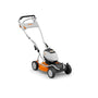 STIHL RMA 2 RV cordless mulching lawn mower for efficient and adjustable mulching of medium lawns.