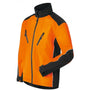 Raintec Outdoor Work Jacket for tree surgeons, featuring water-resistant fabric and vibrant orange design.