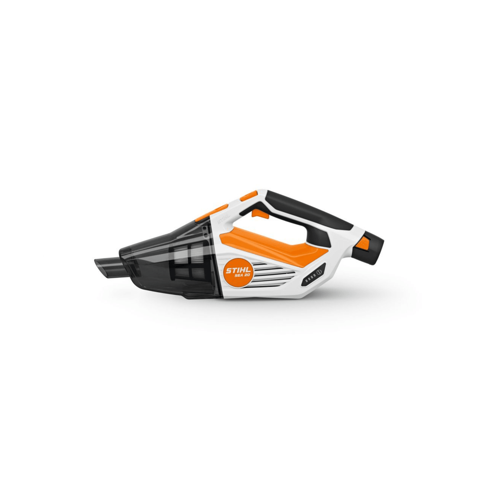 STIHL SEA 20 Cordless Hand Vacuum with attachments for efficient cleaning in tight spaces. Ideal for tree surgeons.
