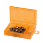 STIHL chainsaw chain storage case with dividers, ideal for tree surgeons, keeps chains organized and dust-free.
