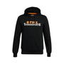 STIHL TIMBERSPORTS Classic Logo Hoodie in black with orange details, perfect for tree surgeons and outdoor enthusiasts.