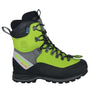 Scafell Lite chainsaw boots in lime green for tree surgeons, featuring premium safety and comfort for forestry professionals.