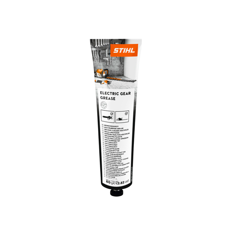 Electric Gear Grease 80g tube for lubricating STIHL electric tools and hedge trimmers.