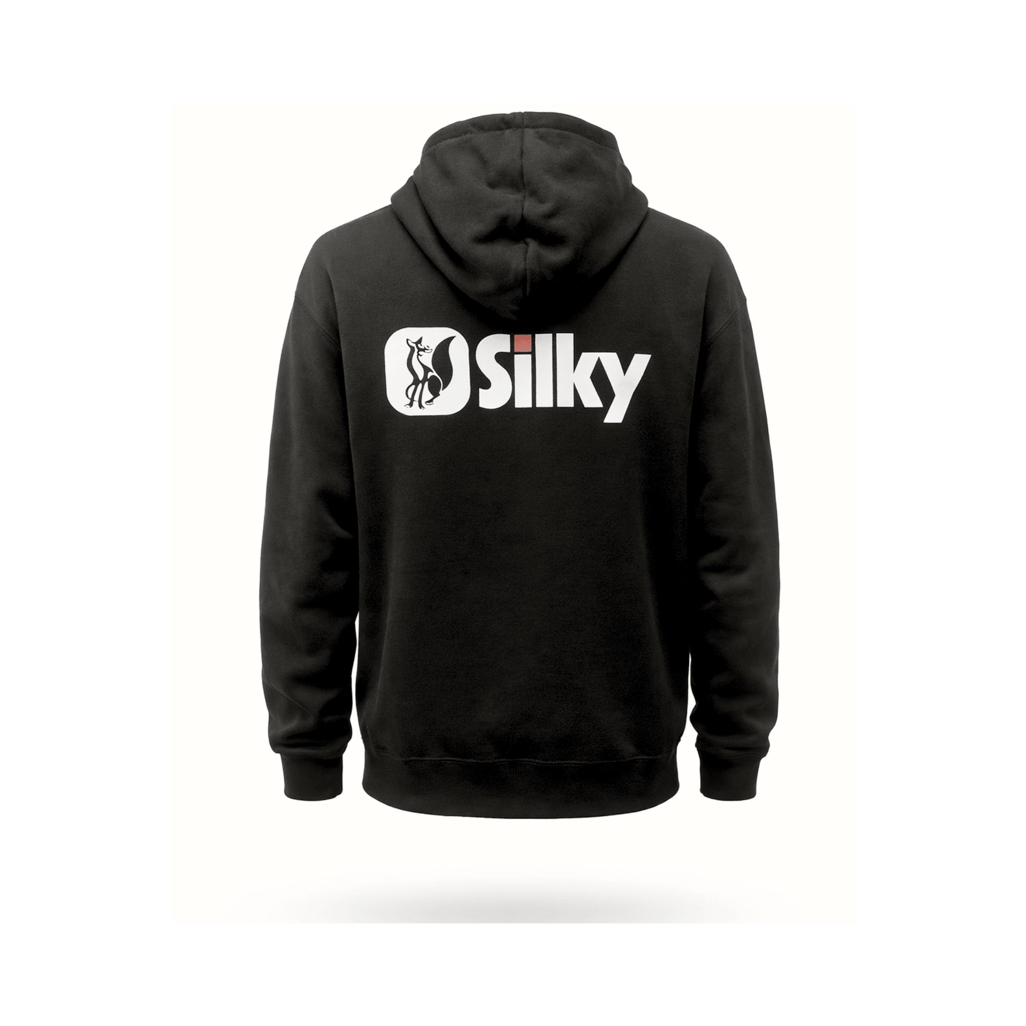 Black Logo Hoodie featuring the Silky logo, perfect for tree surgeons and outdoor activities.