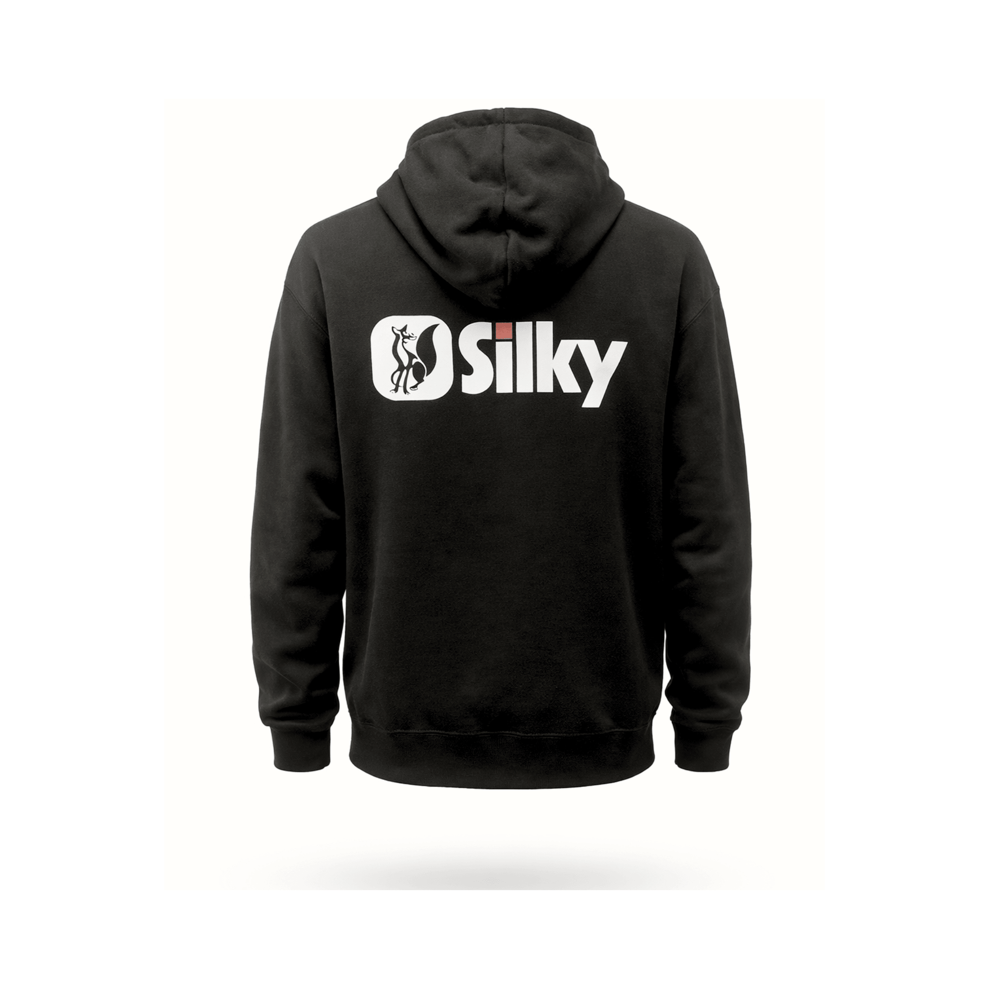 Black Logo Hoodie featuring the Silky logo, perfect for tree surgeons and outdoor activities.