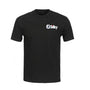 Black t-shirt featuring Silky Fox logo, ideal for tree surgeons and outdoor enthusiasts.