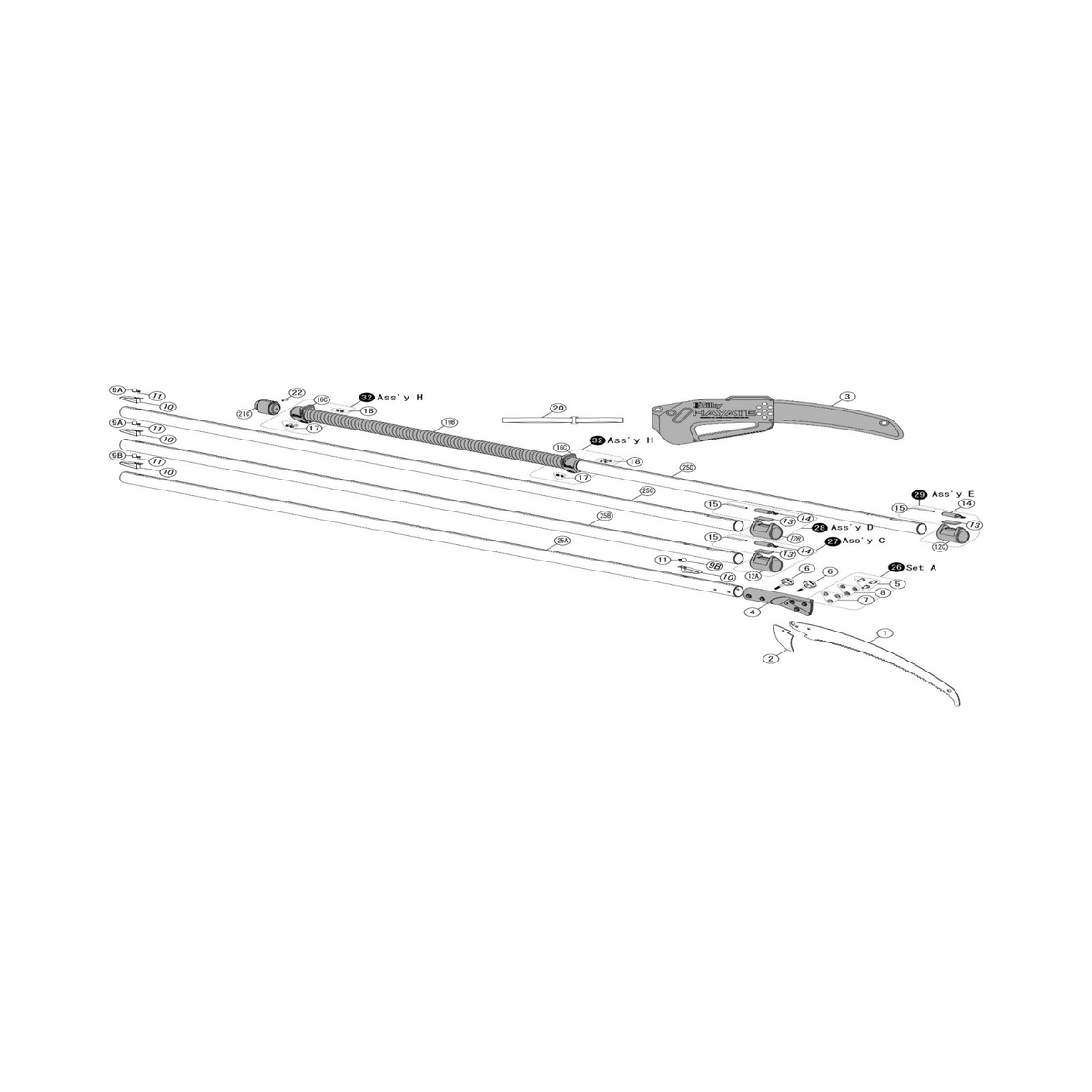Hayate 7700-6.5 Replacement Parts