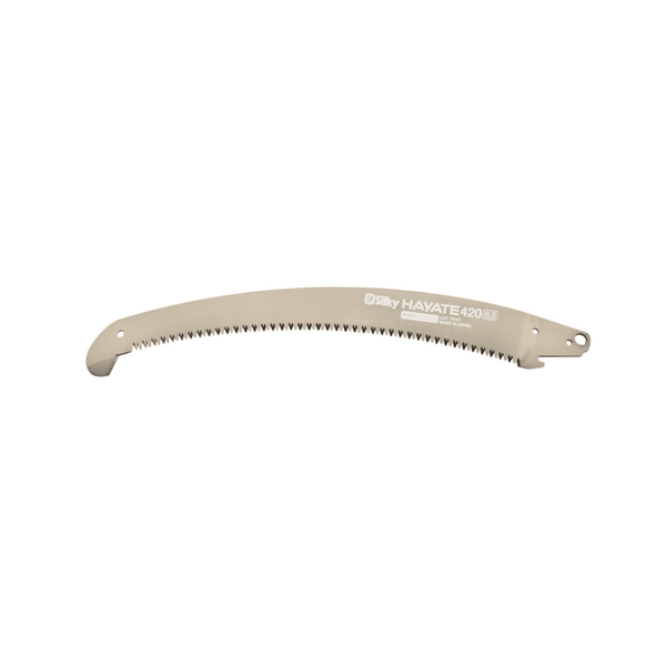 Hayate Pole Saw Replacement Blade for optimal tree care and cutting performance with a curved 420 mm design.
