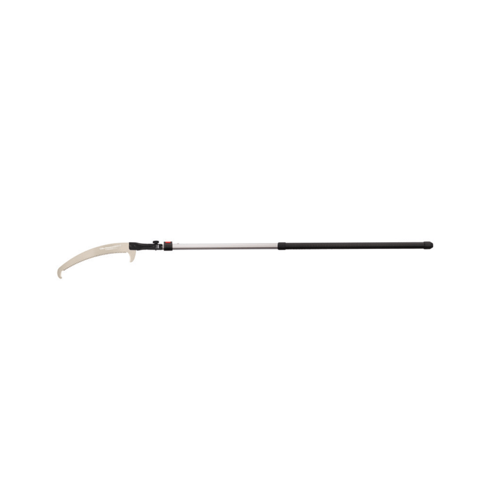 Hayauchi Telescopic Tree Pruner Pole Saws with a curved cutting head, designed for high-reach tree surgery tasks.