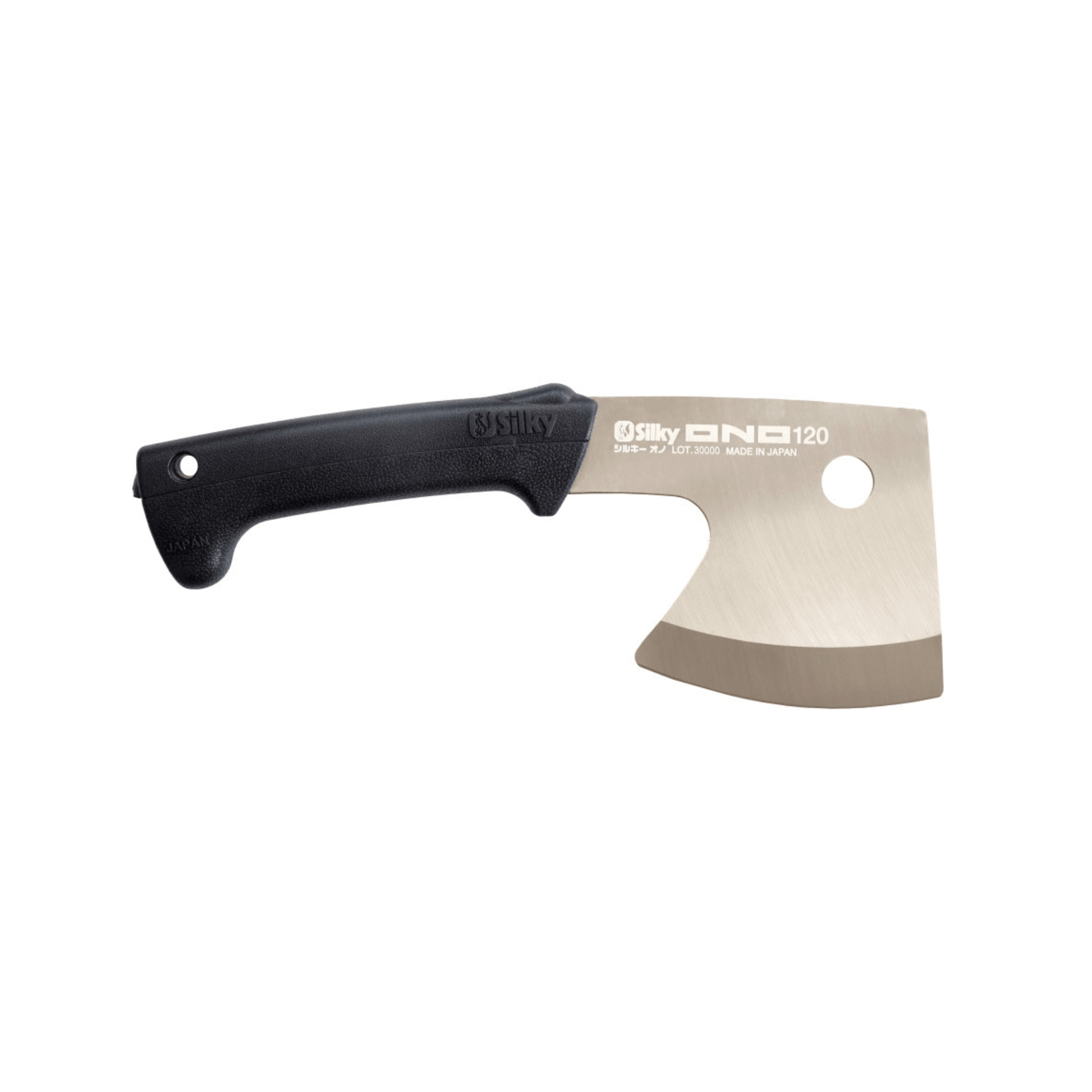 Ono 120 Axe by Silky, featuring premium Japanese steel and ergonomic handle for tree surgeons and outdoor enthusiasts.