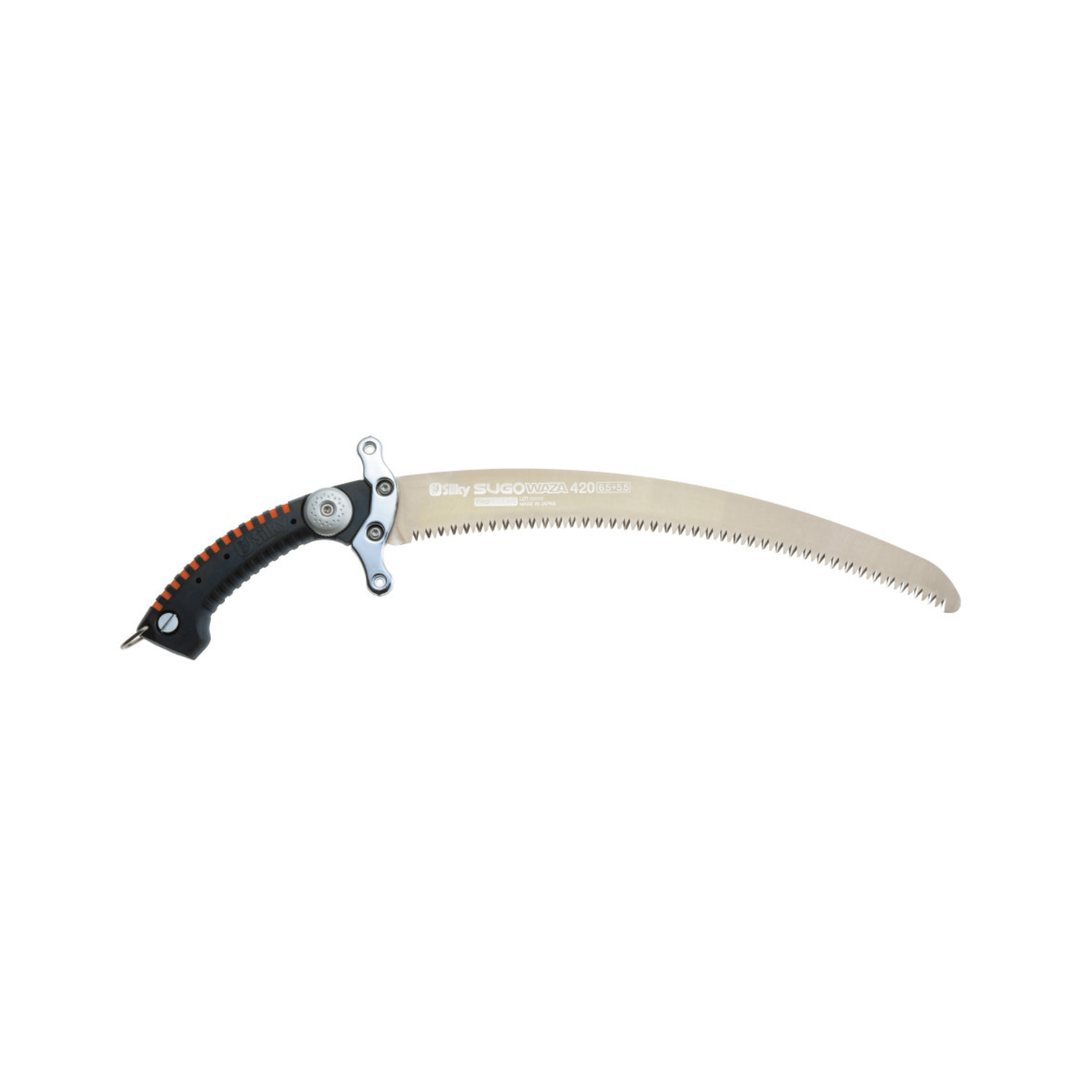 Sugowaza Linemans Hand Saw 420mm with curved blade for tree surgeons and line-clearance work.