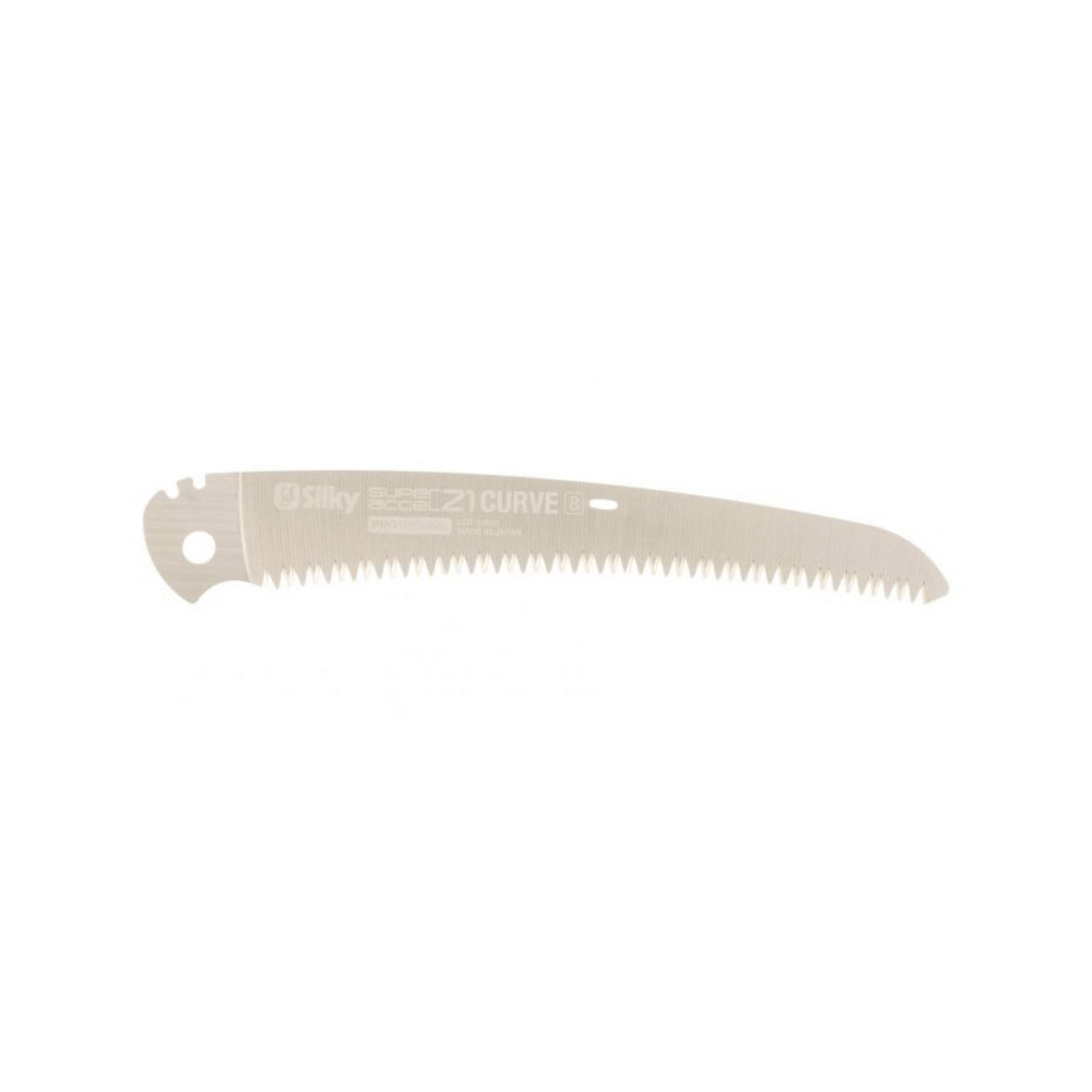 Super Accel Curve Replacement Blade 210mm for tree surgeons, premium Japanese steel, engineered for fast cutting action.