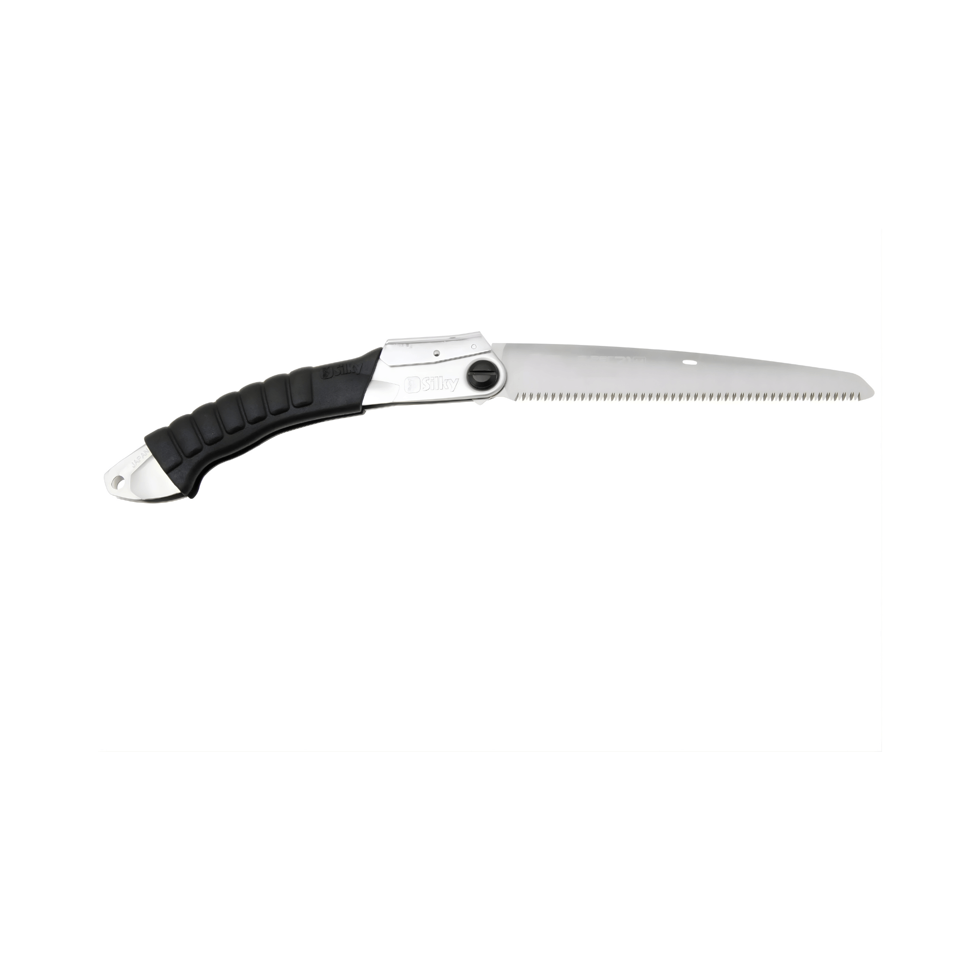 Super Accel Fine Teeth Folding Pruning Saw 210mm with a sturdy handle and sharp blade for efficient cutting.