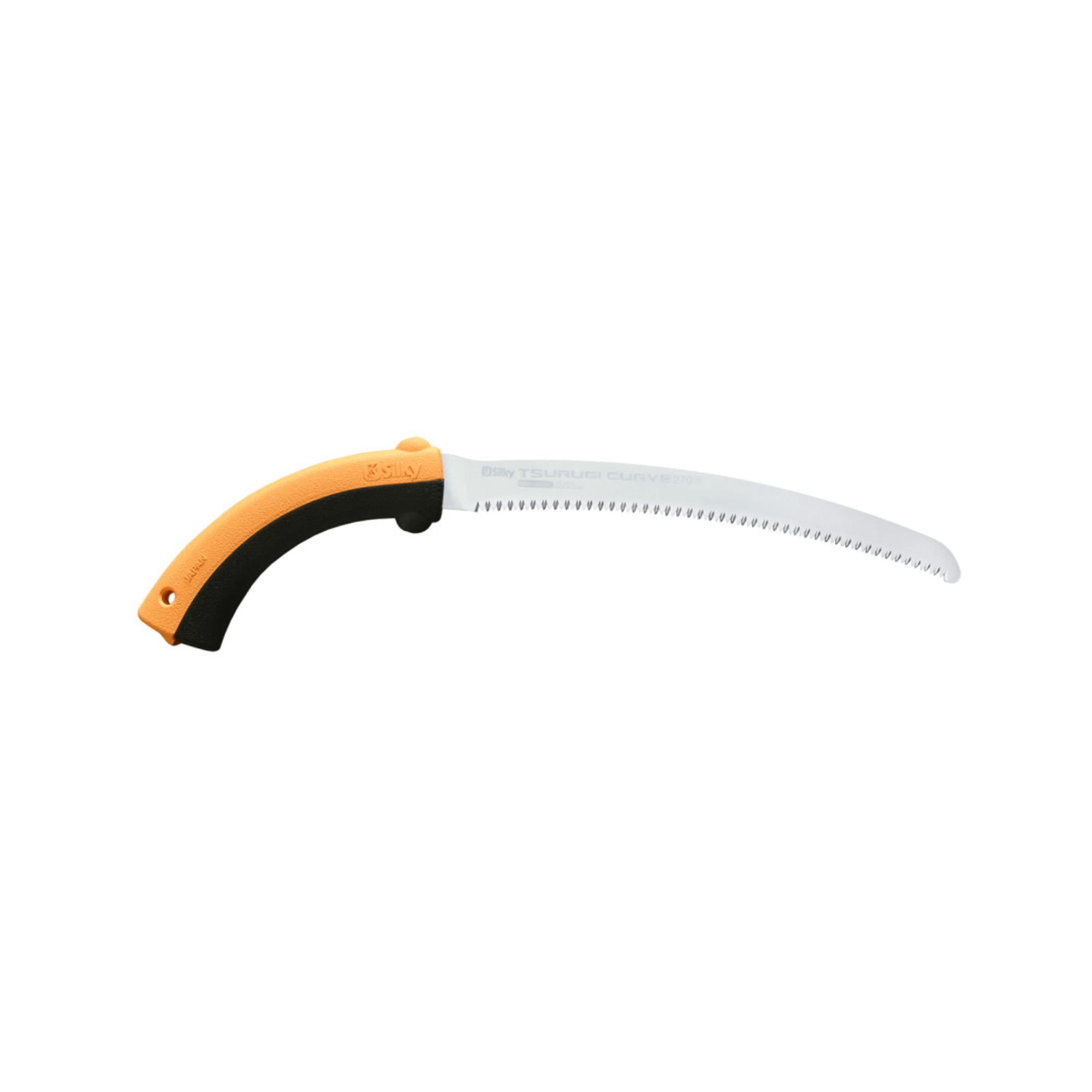 Silky Tsurugi Curve Pruning Saw with a curved blade, designed for arborists and tree surgeons.