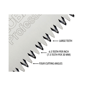Zubat Replacement Saw Blades showing large teeth and cutting angles for optimal performance.