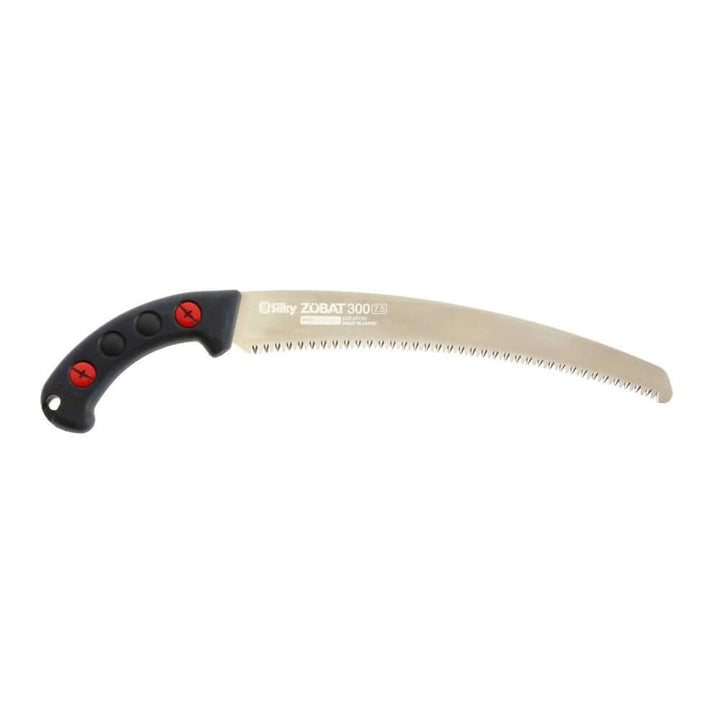 Zubat Curved Pruning Saw by Silky, ideal for tree surgeons and professionals, featuring a wide blade design for precision pruning.