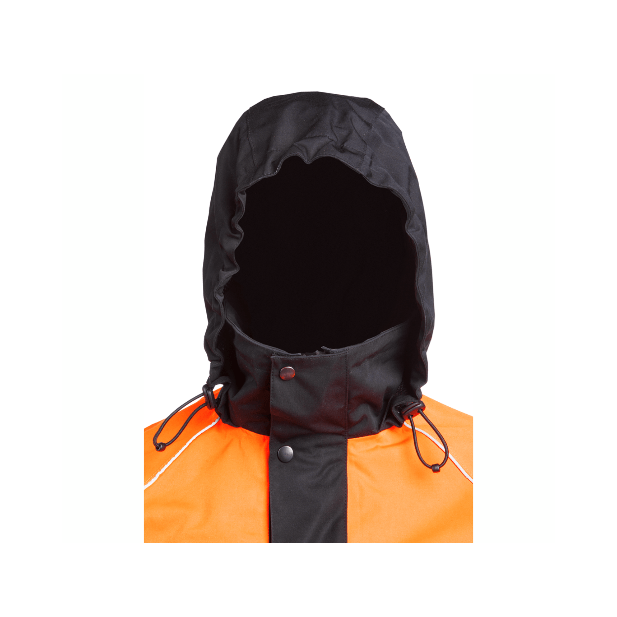 Keiu Rain Work Jacket hood detail showcasing waterproof design and adjustable features
