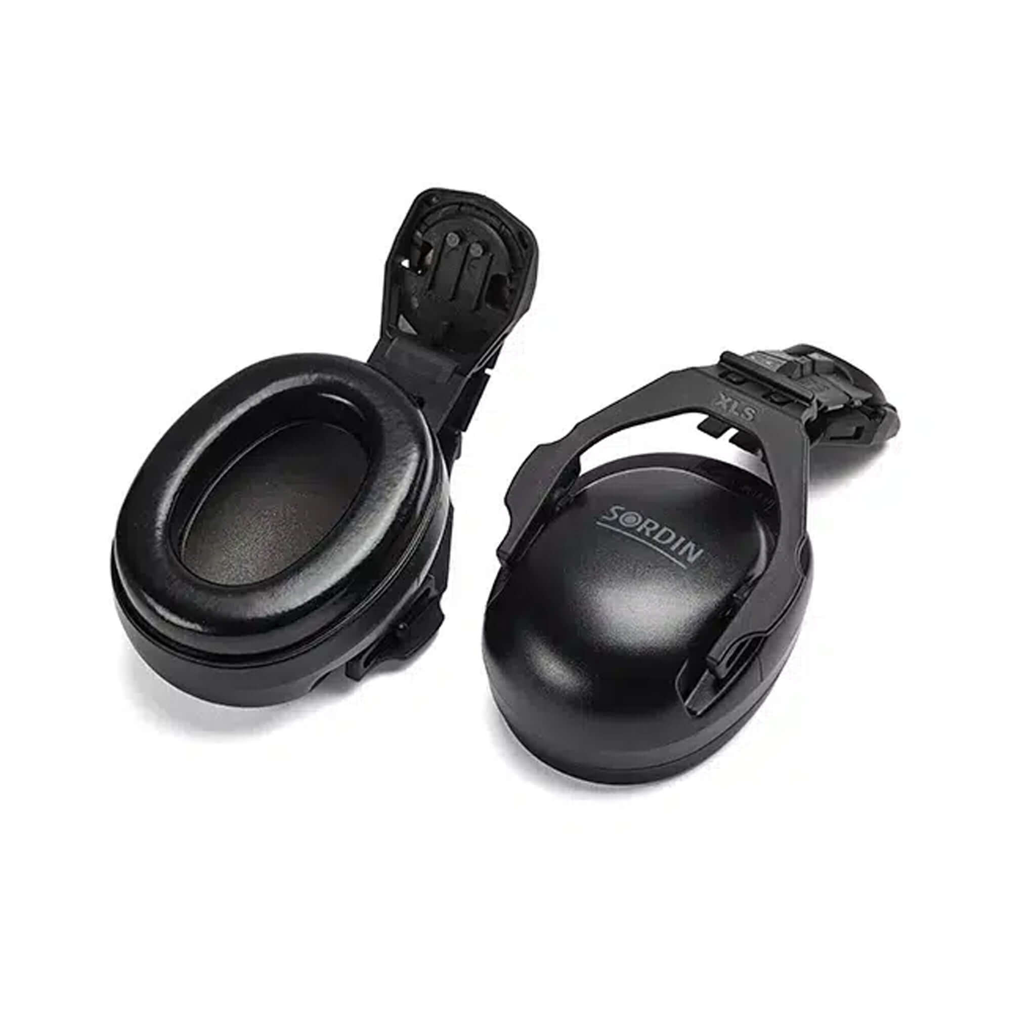 Sordin Classic XLS Helmet Mounted Ear Defenders, ideal hearing protection for tree surgeons in industrial environments.