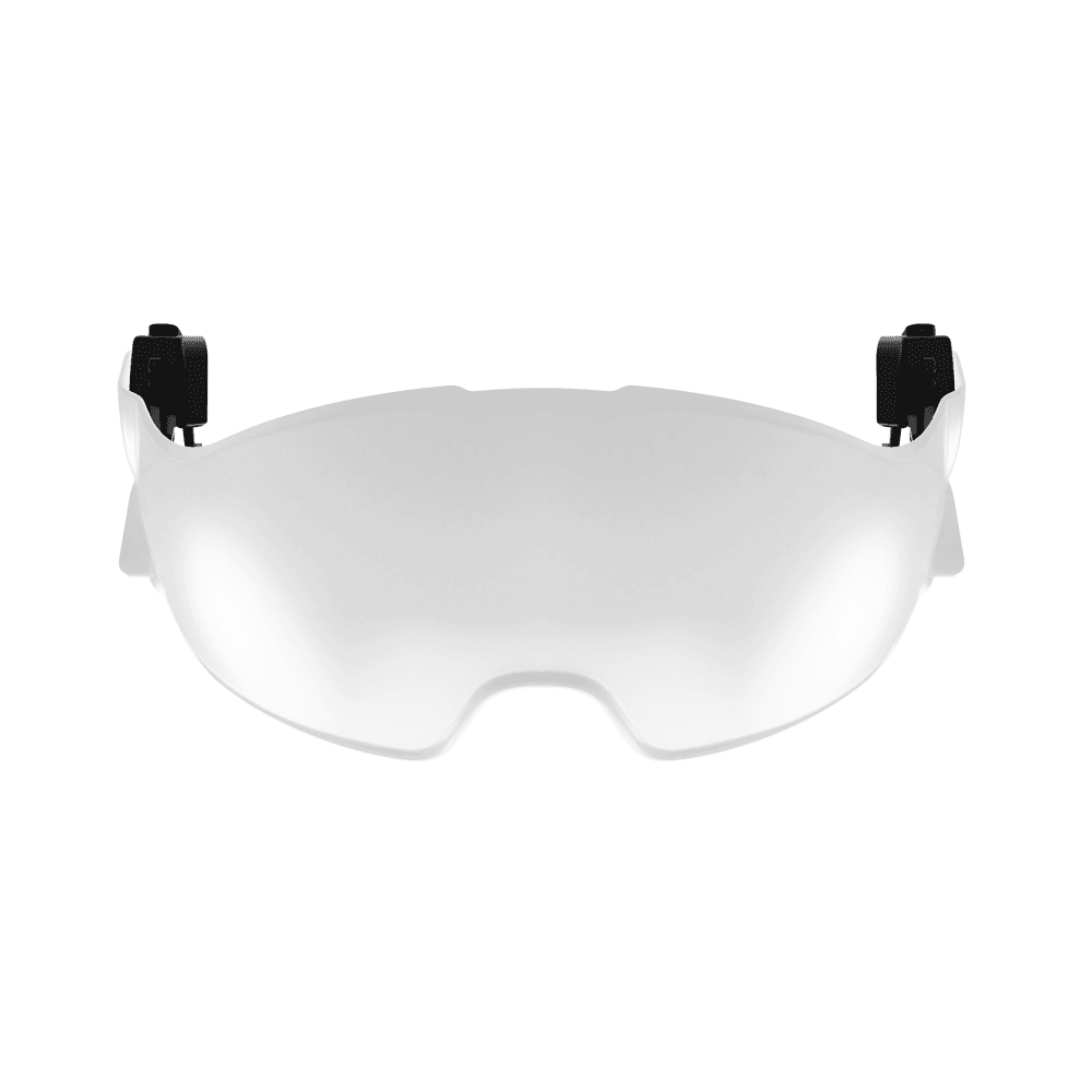 Clear half visor for Sovos helmets, anti-fog, scratch resistant, ideal for tree surgeons.