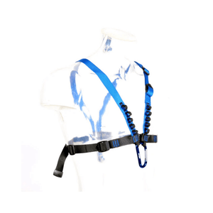 CAMBO V5 Chest Harness displayed on a mannequin, designed for tree surgeons and SRT systems, featuring adjustable straps.