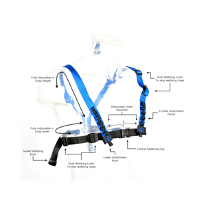 CAMBO V5 Chest Harness features adjustable straps and multiple attachment points for tree surgeons.