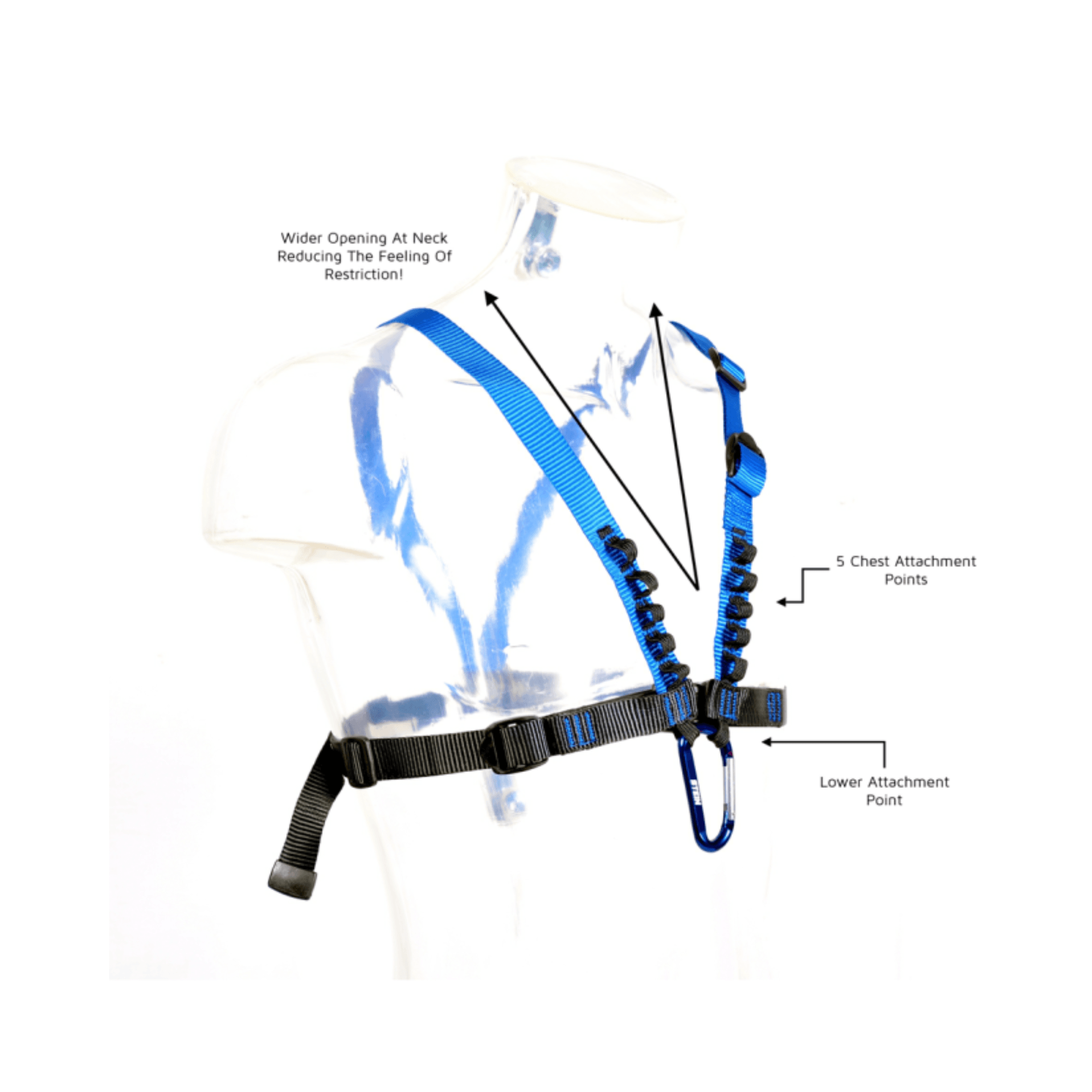 CAMBO V5 Chest Harness showcasing adjustable straps and attachment points for optimal comfort and efficiency for tree surgeons.