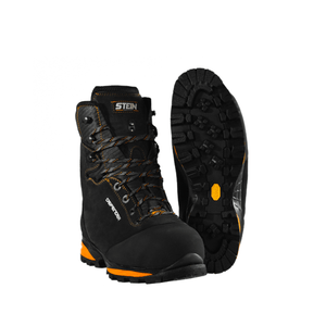 DEFENDER V2 Black Chainsaw Boots Class 2 by STEIN featuring robust construction and S3 safety certification.