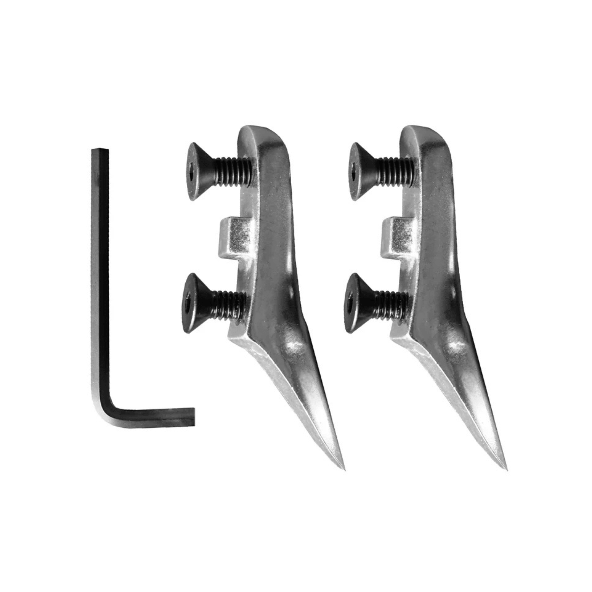 ELEVATE / X2 Replacement Gaffs (43MM) set including two gaffs and an Allen key for tree surgeon equipment.