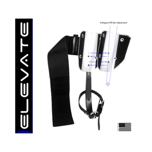 ELEVATE Tree Climbing Spikes Black with adjustable straps for tree surgeon use.