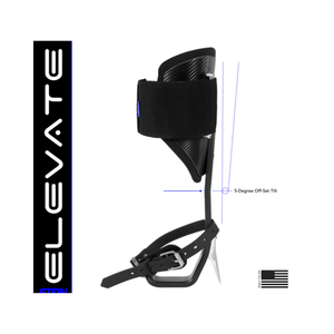 ELEVATE Tree Climbing Spikes Black with adjustable design for tree surgeon use, featuring 5-degree offset tilt.