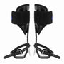 ELEVATE Tree Climbing Spikes Black designed for tree surgeons, featuring durable aluminum shank and adjustable straps.