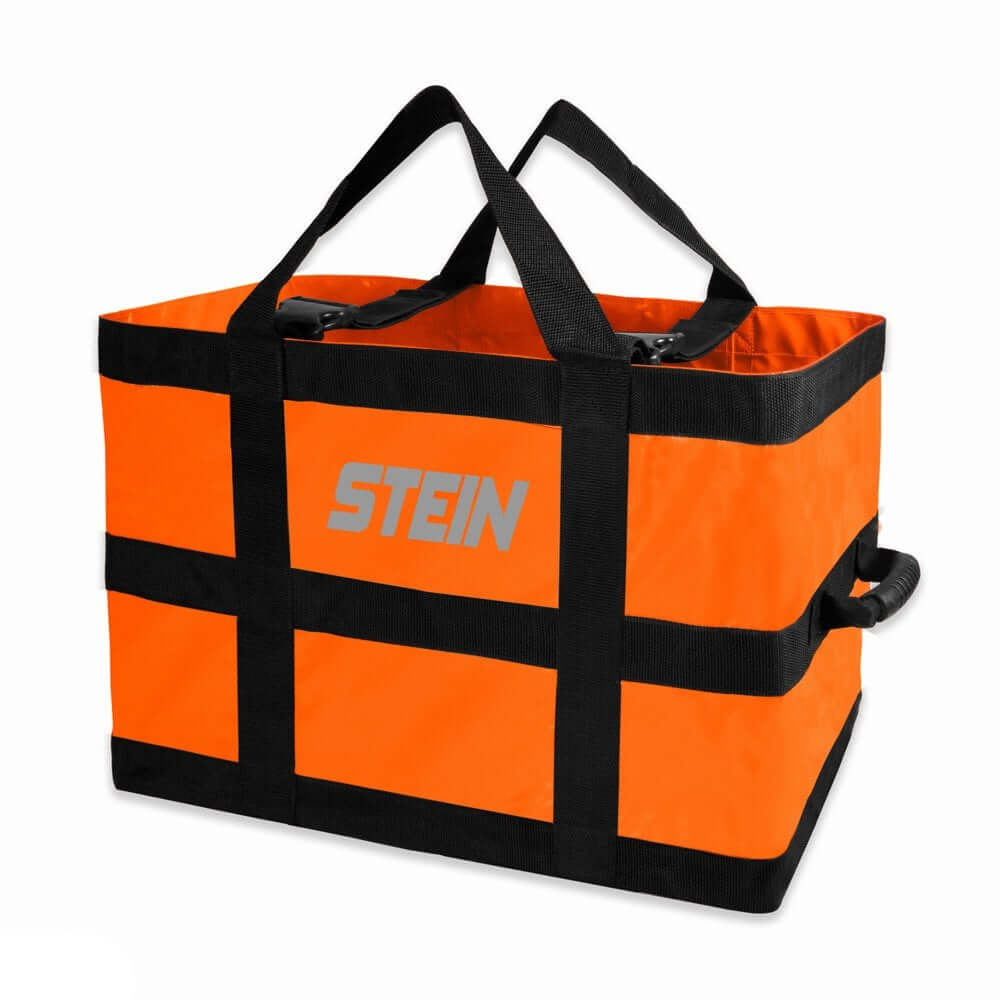 Rigger 85L Bag by STEIN, heavy-duty orange carry bag for tree surgeons, featuring dual-walled protection and durable handles.