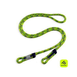 SCE-X1 Lanyard No Hardware in vibrant green color, suitable for professional arborists and tree-care technicians.