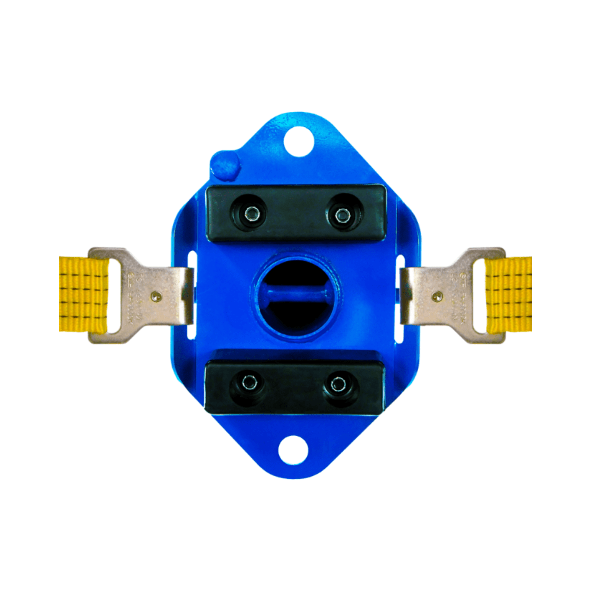 SMB1000 Replacement Ratchet Strap part with yellow straps and blue mount for tree surgeon rigging operations