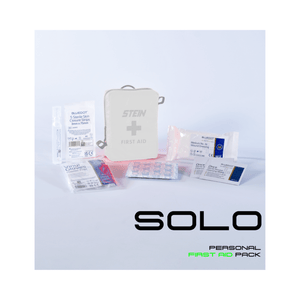 STEIN SOLO Personal First Aid Pack REFILL for tree surgeons, featuring essential supplies for minor injuries.