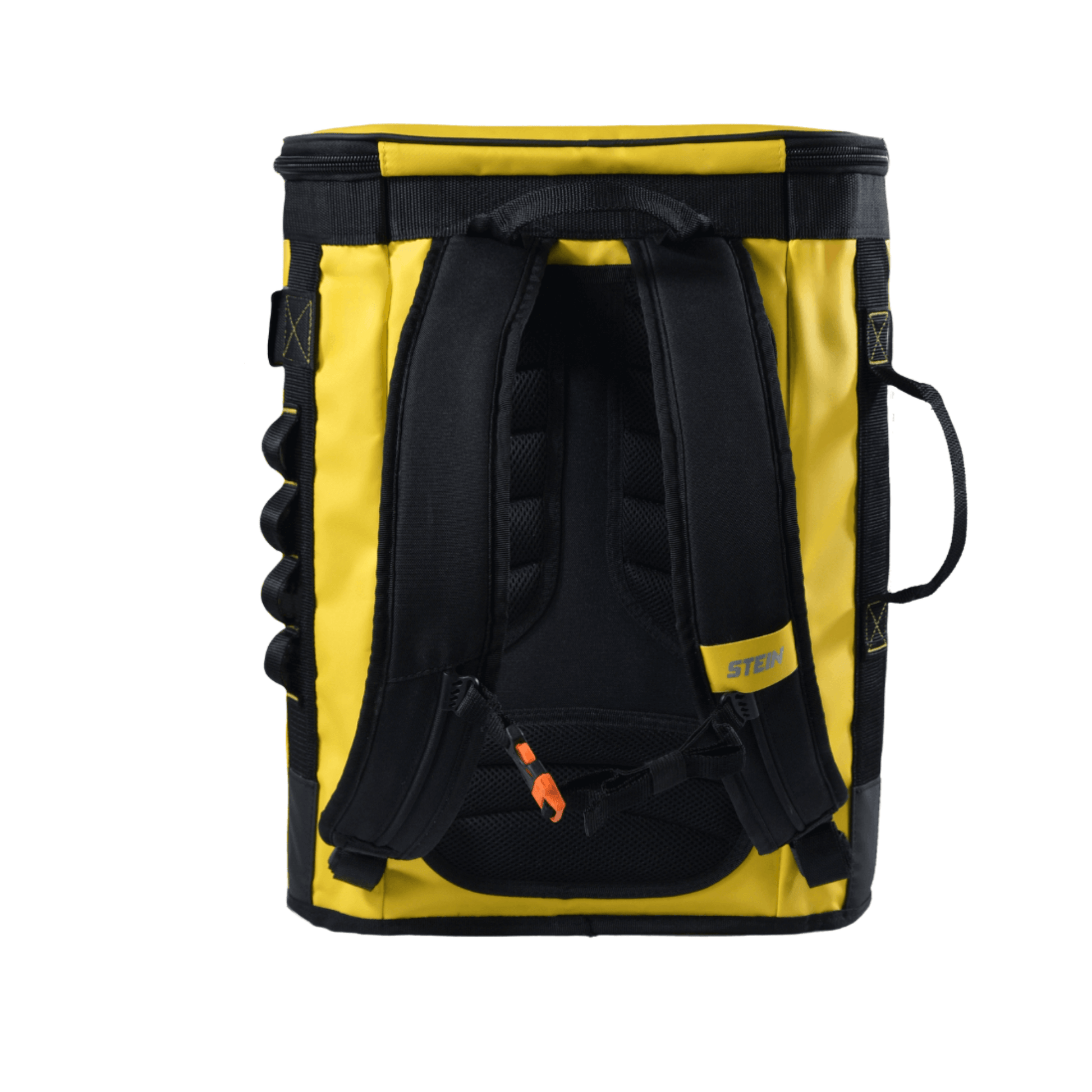 VOYAGER 50 Climbing Kit Storage Bag Yellow with durable construction and ergonomic straps for professional climbers.