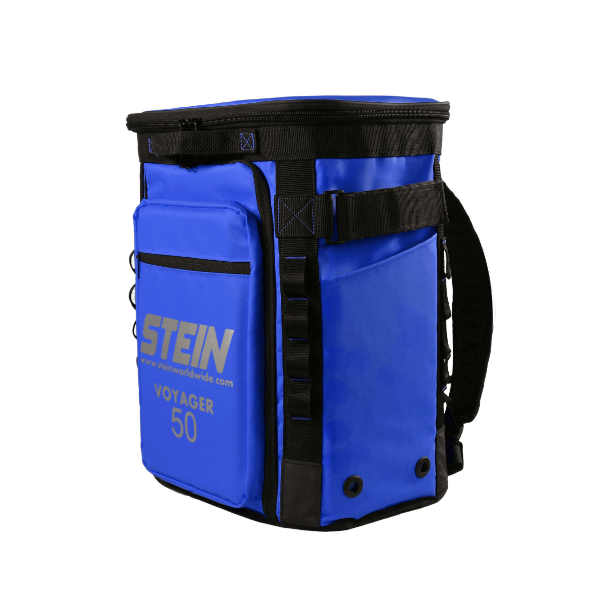 VOYAGER 50 Climbing Kit Storage Bag Blue with durable and versatile design for climbing gear.